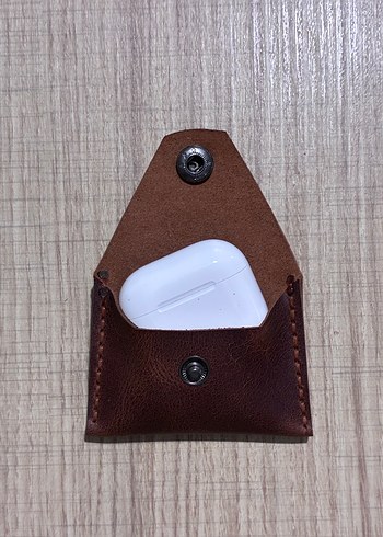 Hakiki deri AirPods kılıfı - Görsel 3