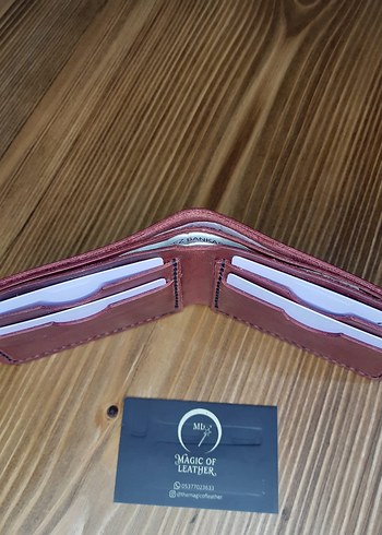 Bordo Hakiki Deri Erkek Cüzdanı - Görsel 4
