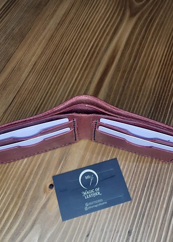 Bordo Hakiki Deri Erkek Cüzdanı - Görsel 8