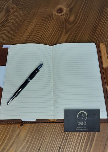 Hakiki deri defter / ajanda kılıfı - Görsel 2