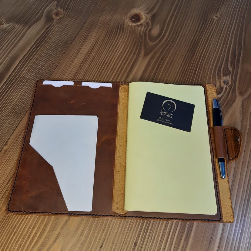 Hakiki deri defter / ajanda kılıfı - Görsel 5