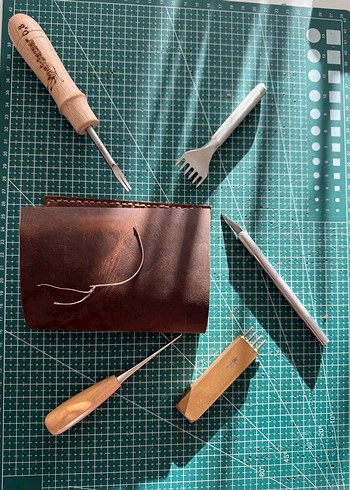 El Yapımı hakiki deri pasaport kılıfı - Görsel 2