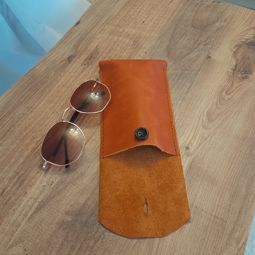 Hakiki deri saat/gözlük kılıfı - Görsel 2