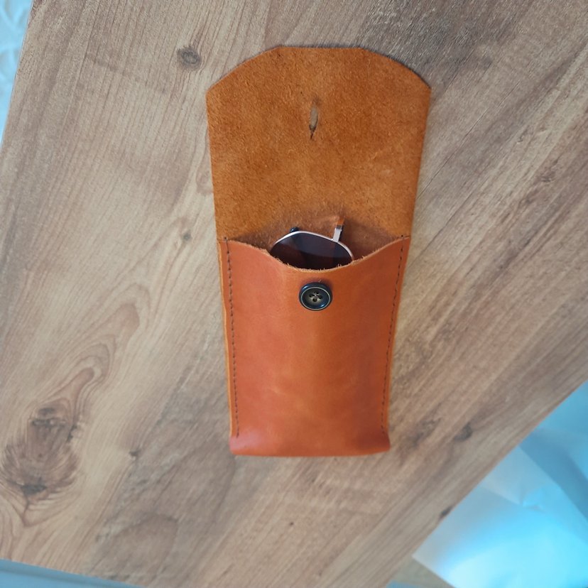 Hakiki deri saat/gözlük kılıfı - Görsel 3