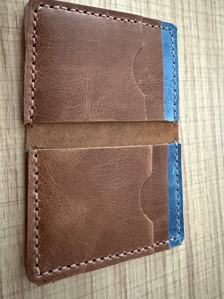 Hakiki deriden el yapımı kartlık - Görsel 3