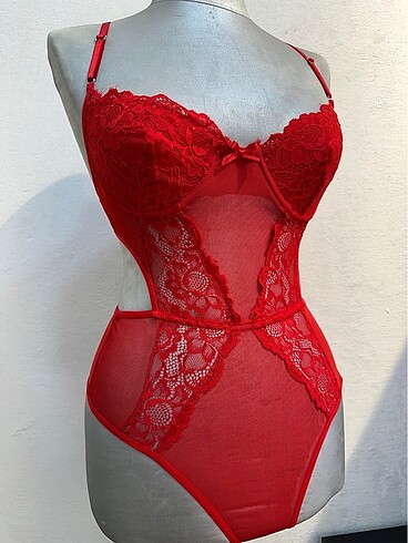 Victoria s Secret Kırmızı Bodsuit