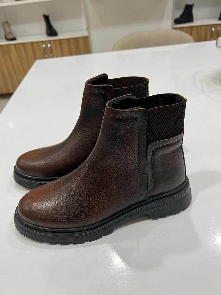 Kahverengi Deri Erkek Bot - Görsel 2