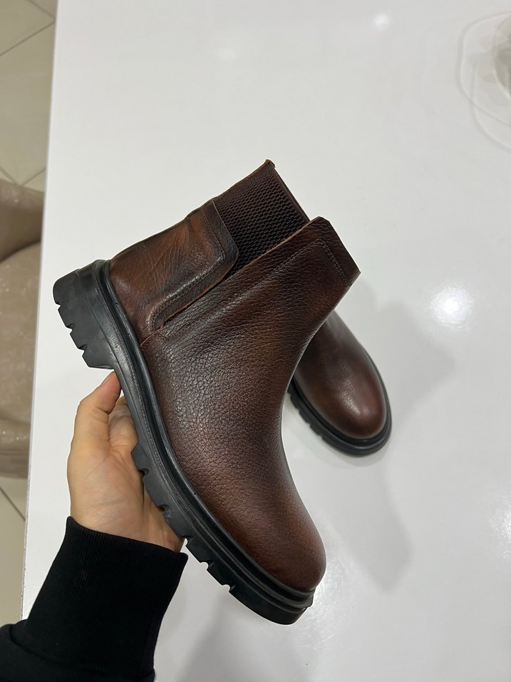 Kahverengi Deri Erkek Bot - Görsel 3