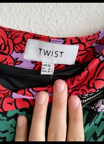 Çok renkli twist etek