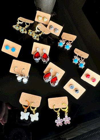 Accessorize Turkuaz Boncuklu Baykuş Küpe