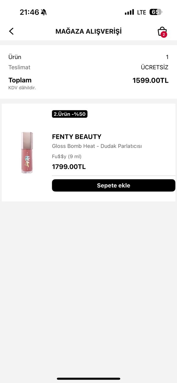 Fenty Beauty lip gloss - Görsel 4