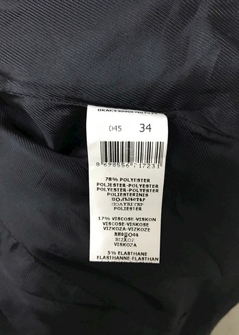 xs Beden Siyah Düğmeli Kadın Kot Ceket