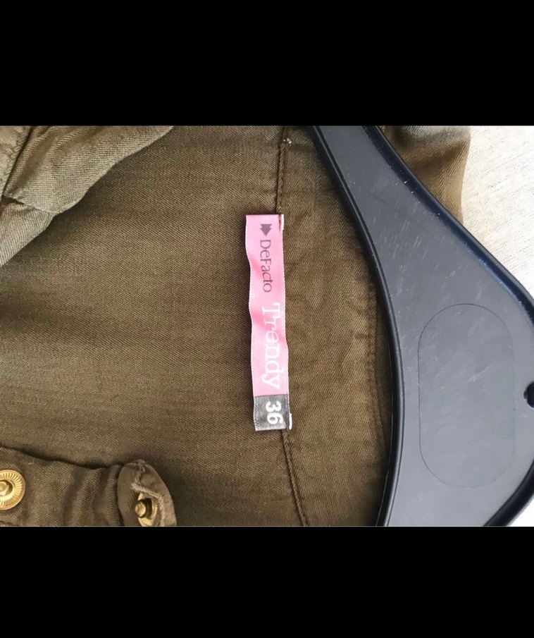 Kadın Haki Keten Midi Elbise - Görsel 4