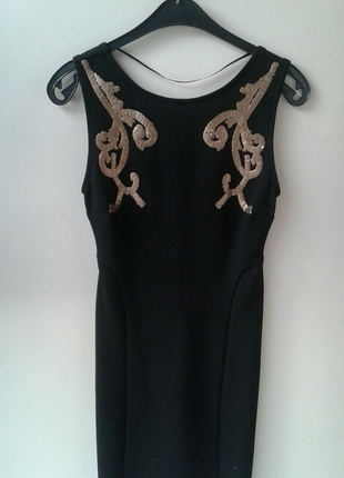 pull & and bear payetli elbise