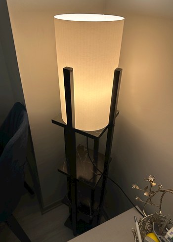 Diğer Siyah Modern 3 Raflı Lambader