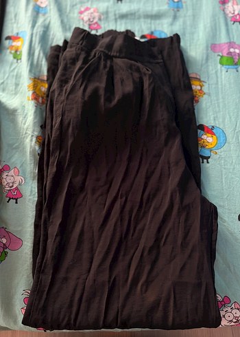 Siyah ince kumaş keten  pantolon - Görsel 7