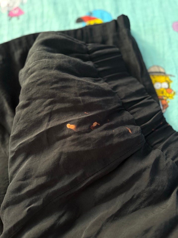 Siyah ince kumaş keten  pantolon - Görsel 3