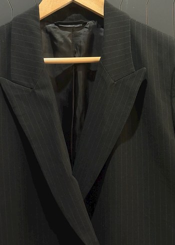 Düğmeli Siyah Kadın Blazer Ceket - Görsel 2