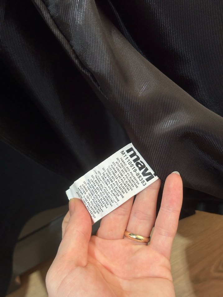 Düğmeli Siyah Kadın Blazer Ceket - Görsel 5