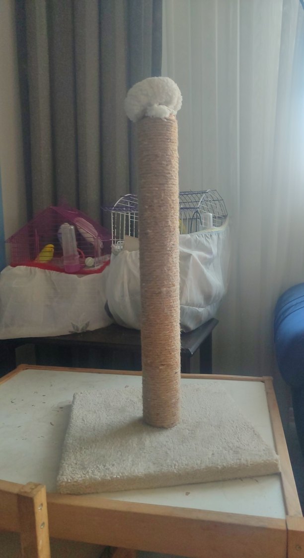 Bej ve gri kedi tırmalama direği - Görsel 2