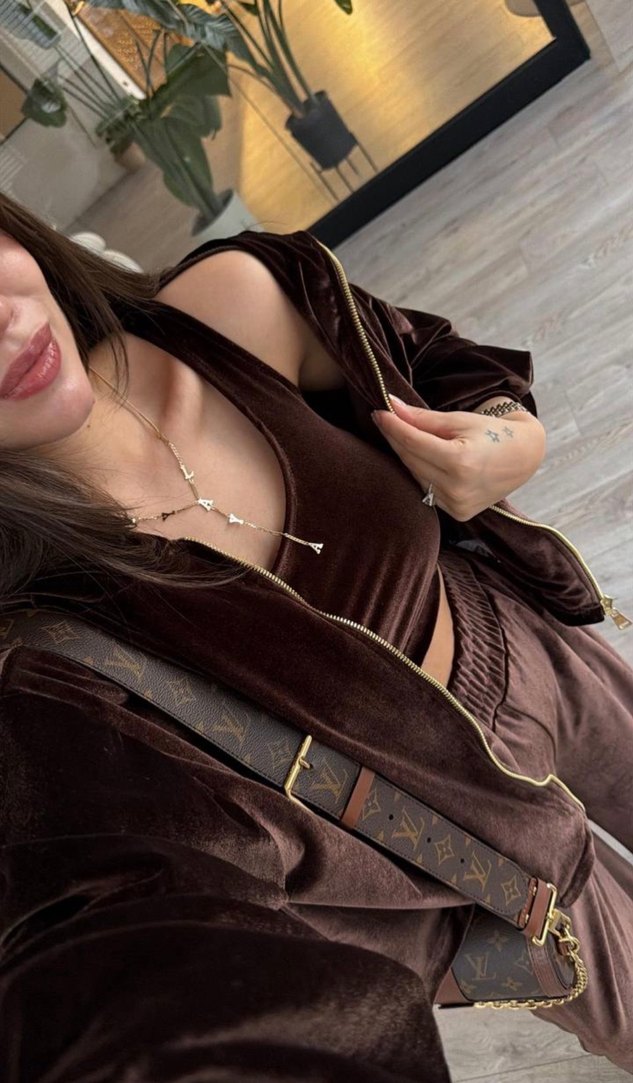 Kadın Kahverengi Süet Rahat Kesim Eşofman - Görsel 2