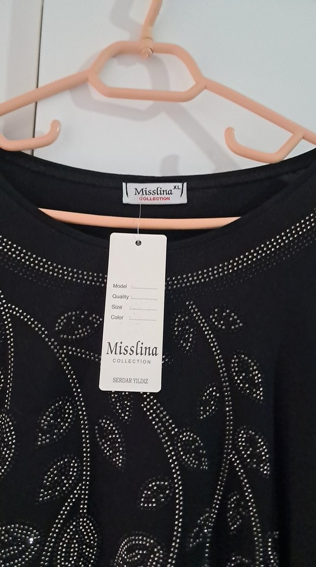 Örgü Siyah Uzun Kollu Kadın Bluz - Görsel 2