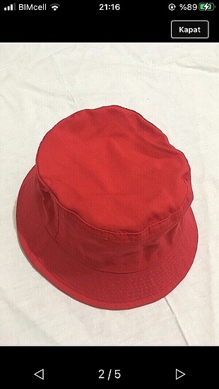  Beden Kırmızı bucket şapka