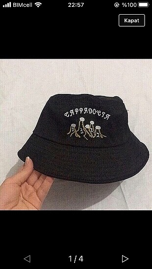 Kapadokya yazılı bucket çanta