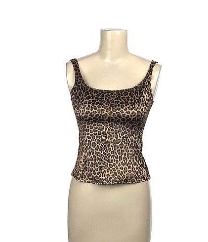 Leoparlı kadife bluz