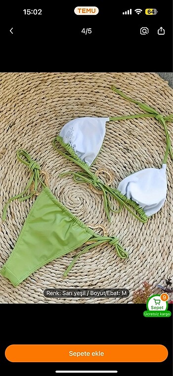 m Beden Bikini takımı