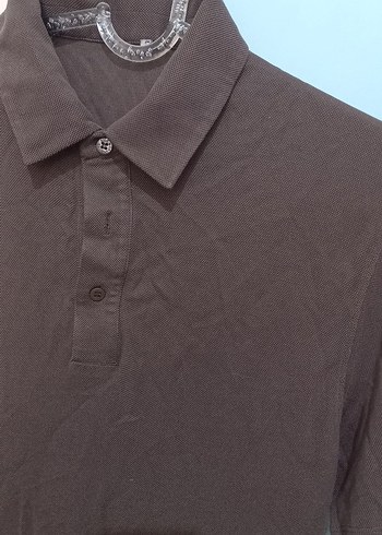 Erkek kahverengi Kısa Kollu Polo Tişört - Görsel 2