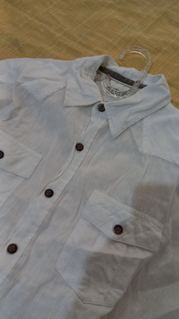 mavi marka keten erkek gömlek - Görsel 4