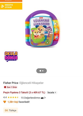 Fisher-Price Eğlenceli Hikayeler Eğitim Oyuncağı - Görsel 7