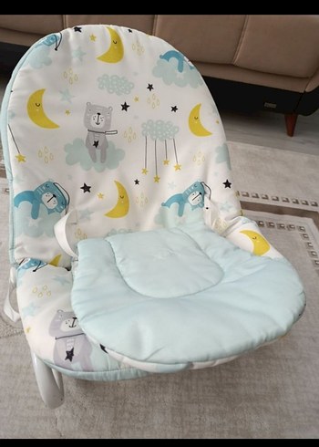 Pastel Desenli Mavi Çocuk Oturak Minderi - Görsel 3