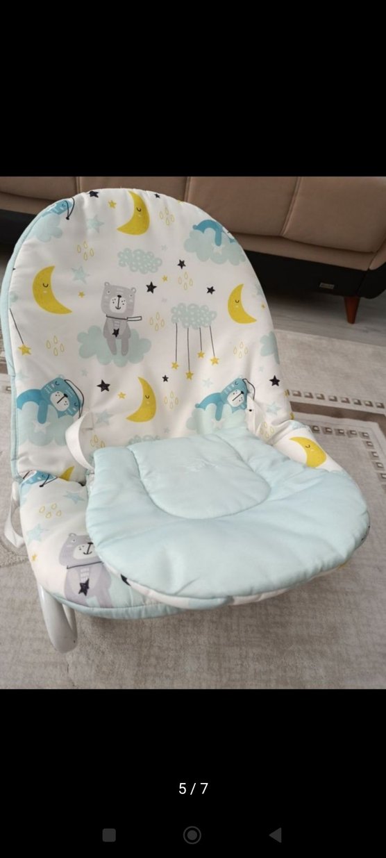 Pastel Desenli Mavi Çocuk Oturak Minderi - Görsel 3