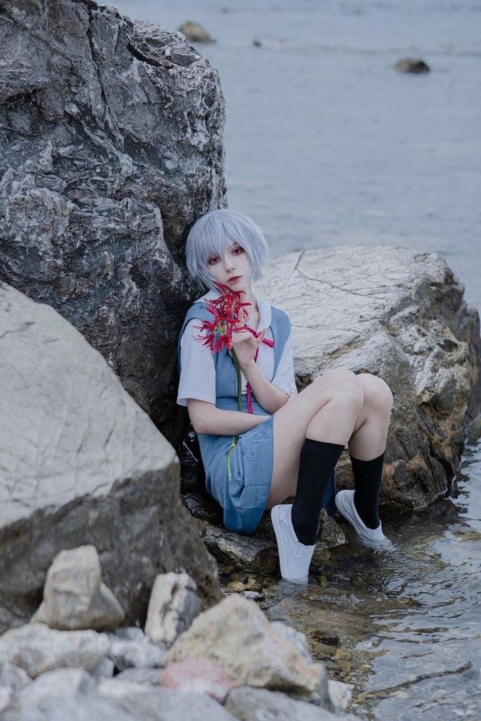 Evangelion Ayanami Rei Cosplay - Görsel 2