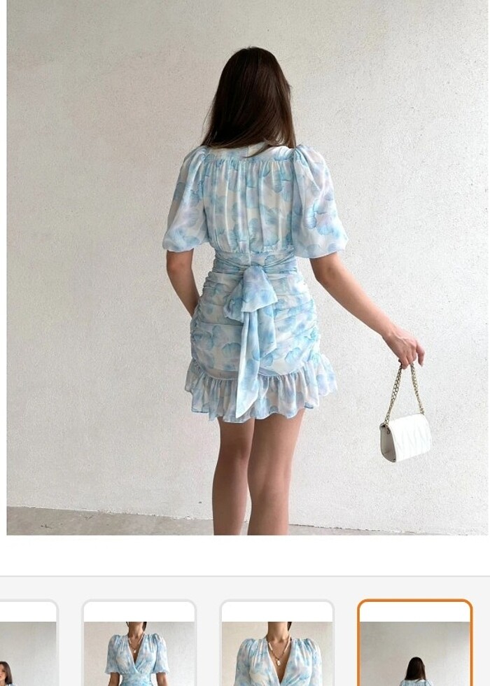 Mavi beyaz elbise  - Görsel 3