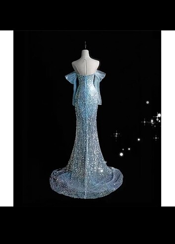 Abiye kuyruklu pullu elbise Elsa Frozen - Görsel 5