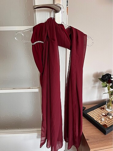 Taşlı büzgülü abiye şifon şal - Görsel 6