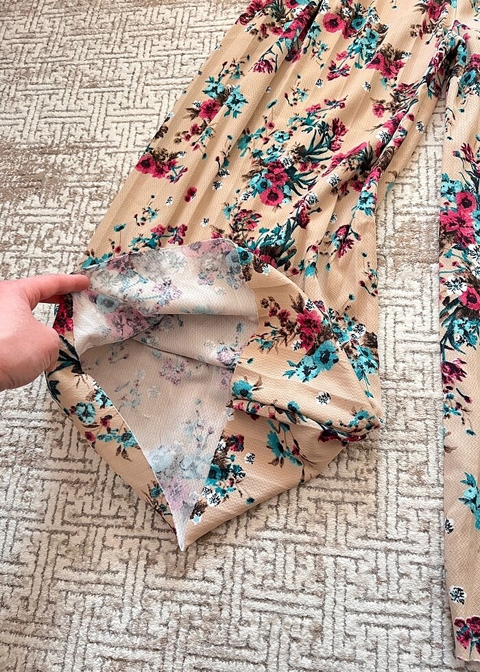 Çiçek desenli yazlık salaş pantolon - Görsel 3