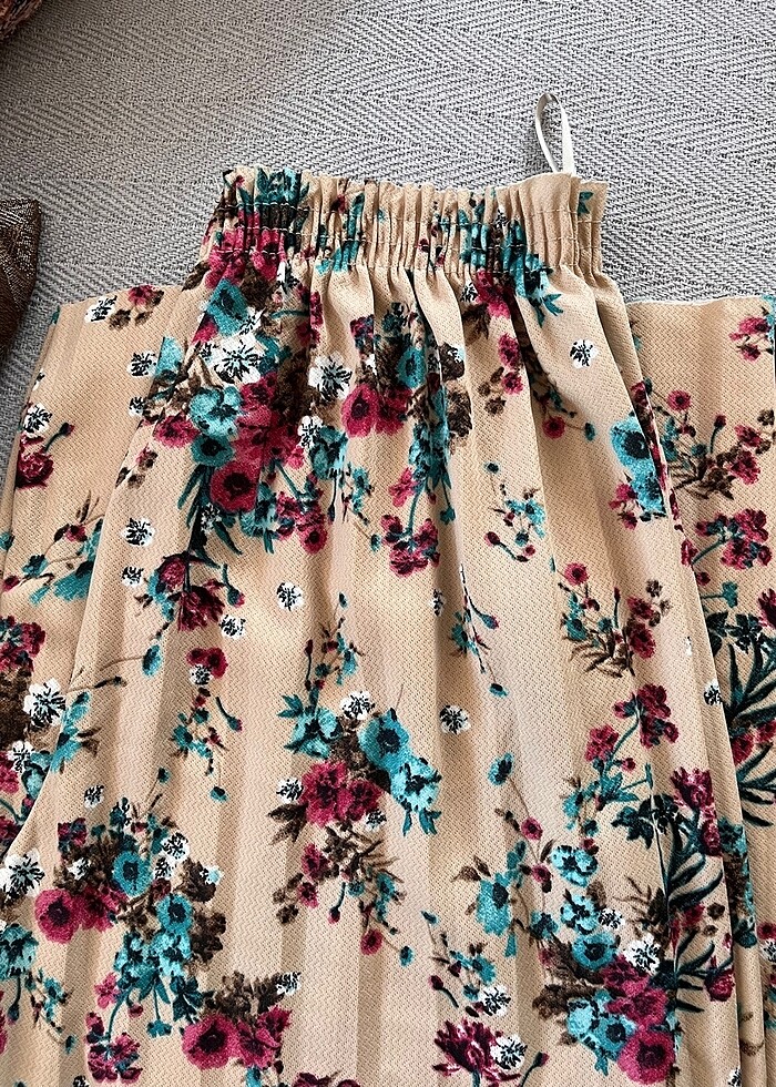 Çiçek desenli yazlık salaş pantolon - Görsel 4