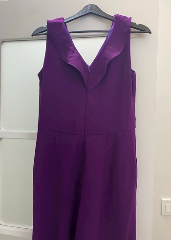 Mor Drapeli Kadın Uzun Tulum - Görsel 3