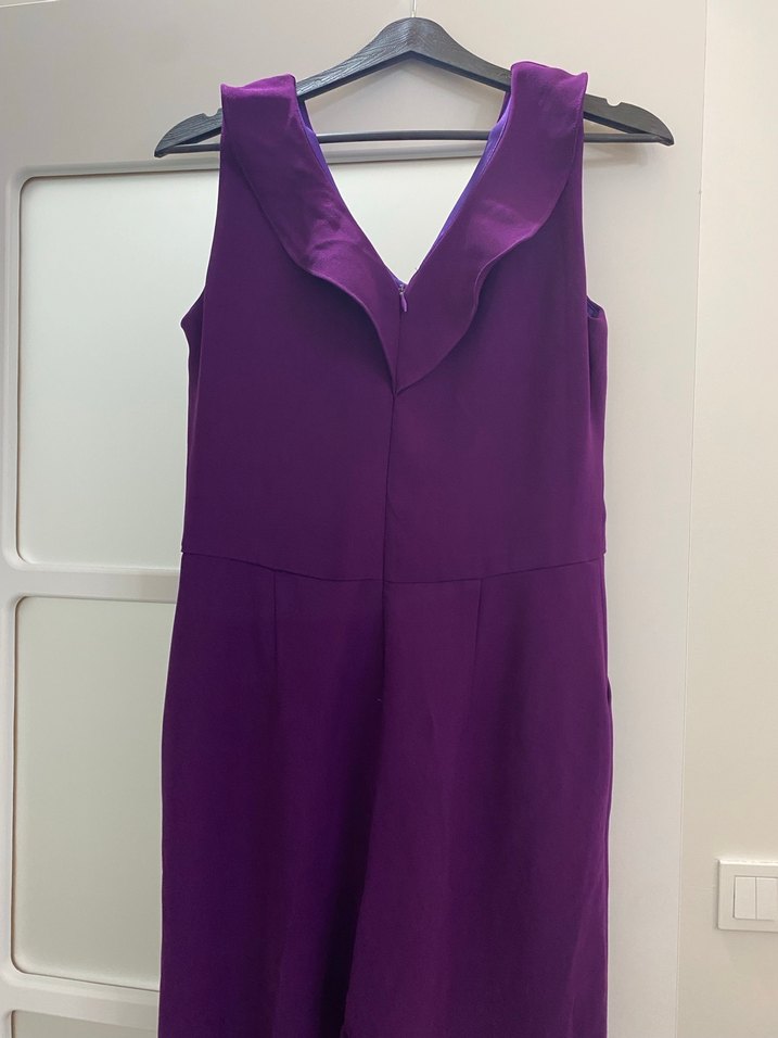 Mor Drapeli Kadın Uzun Tulum - Görsel 3