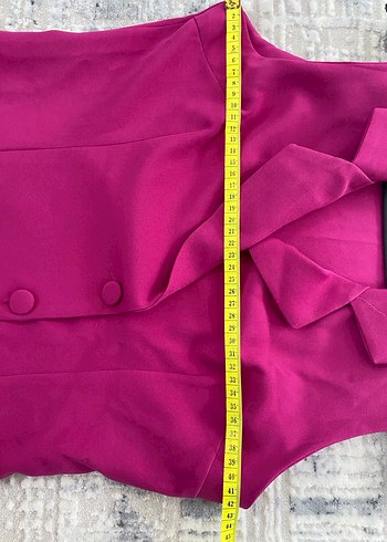 Pembe Düğmeli Kadın Elbise Mini - Görsel 5