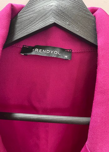 Pembe Düğmeli Kadın Elbise Mini - Görsel 2