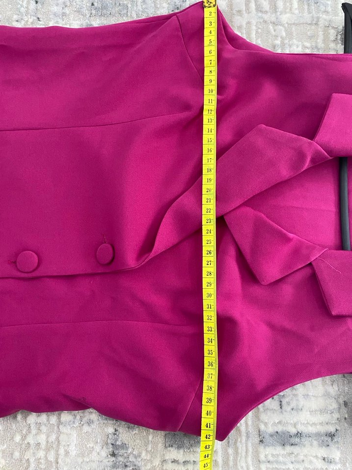 Pembe Düğmeli Kadın Elbise Mini - Görsel 5