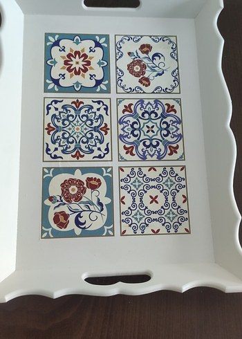 Ahşap boyama Tepsi - Görsel 3