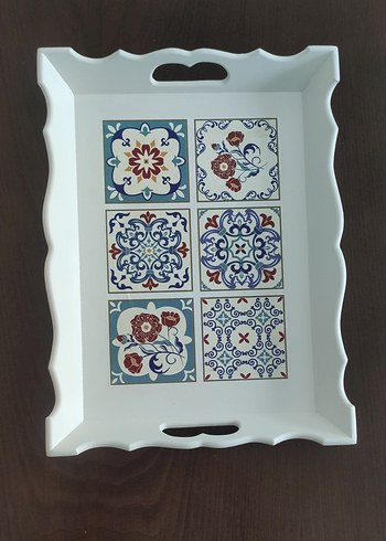 Ahşap boyama Tepsi - Görsel 5