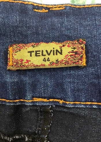 Lacivert Düğmeli Midi Kot Etek - Görsel 5