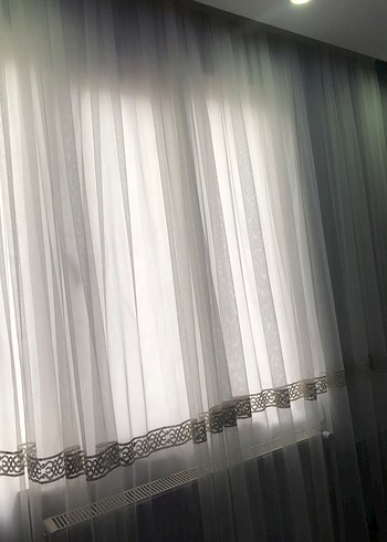 Modern Klasik Tül Perde eni 3 metre boy 270 - Görsel 2